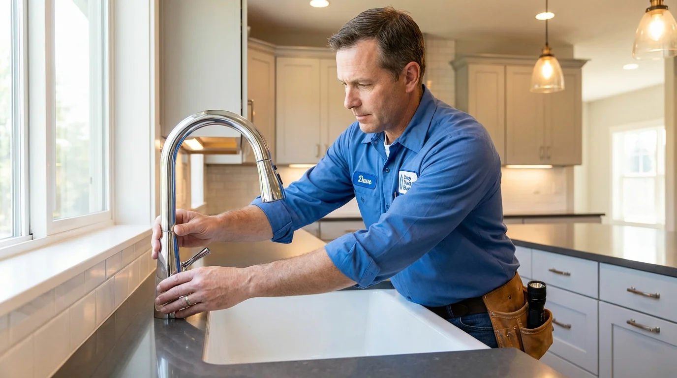 Kitchen faucet installation by Johns Plumbing LLC in Greencastle